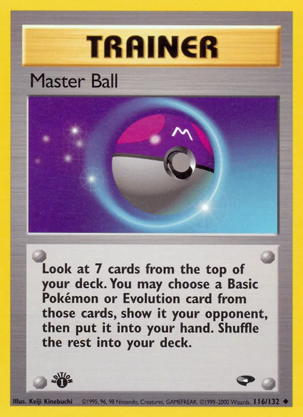Master Ball - Gym Challenge Pokemon Card
