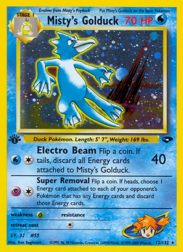 Misty's Golduck - Gym Challenge Pokemon Card