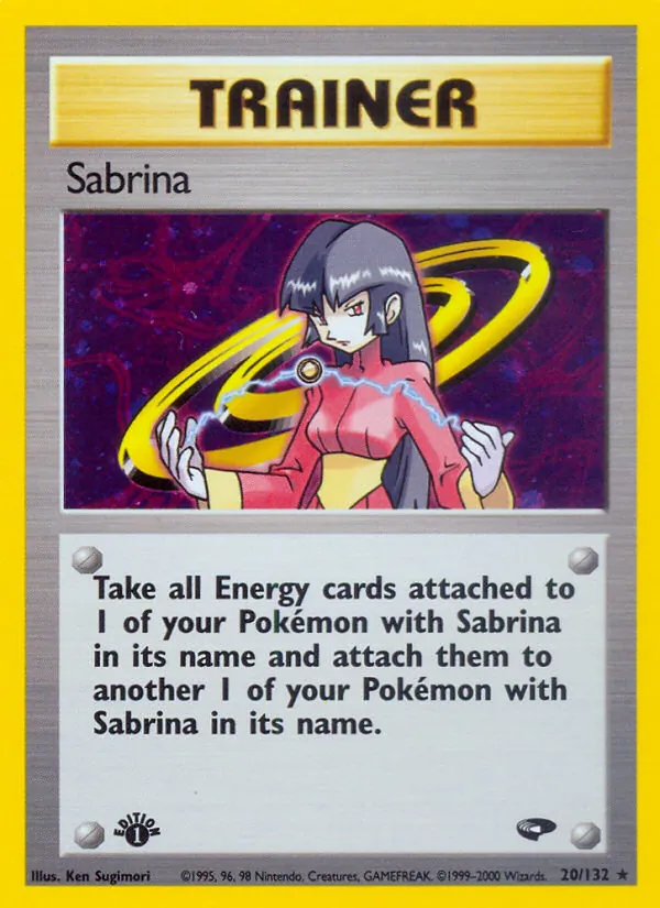 Sabrina - Gym Challenge Pokemon Card