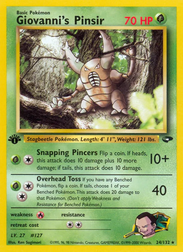 Giovanni's Pinsir - Gym Challenge Pokemon Card