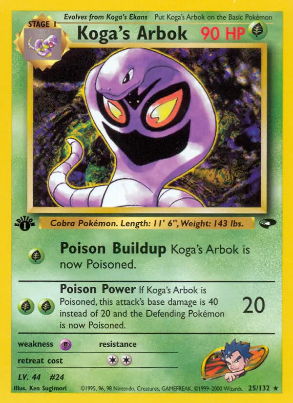 Koga's Arbok - Gym Challenge Pokemon Card