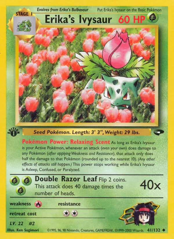 Erika's Ivysaur - Gym Challenge Pokemon Card