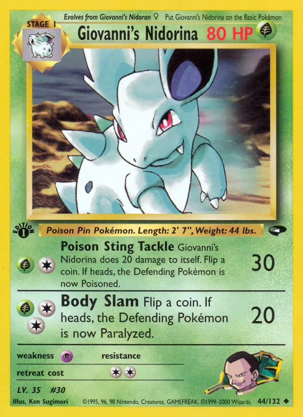Giovanni's Nidorina - Gym Challenge Pokemon Card