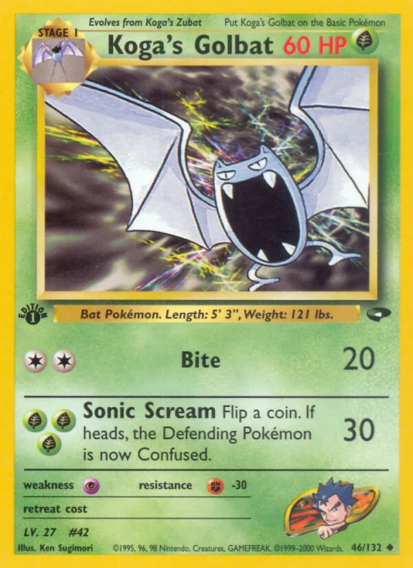 Koga's Golbat - Gym Challenge Pokemon Card