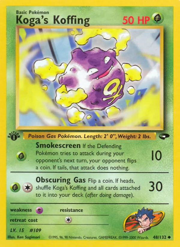 Koga's Koffing - Gym Challenge Pokemon Card