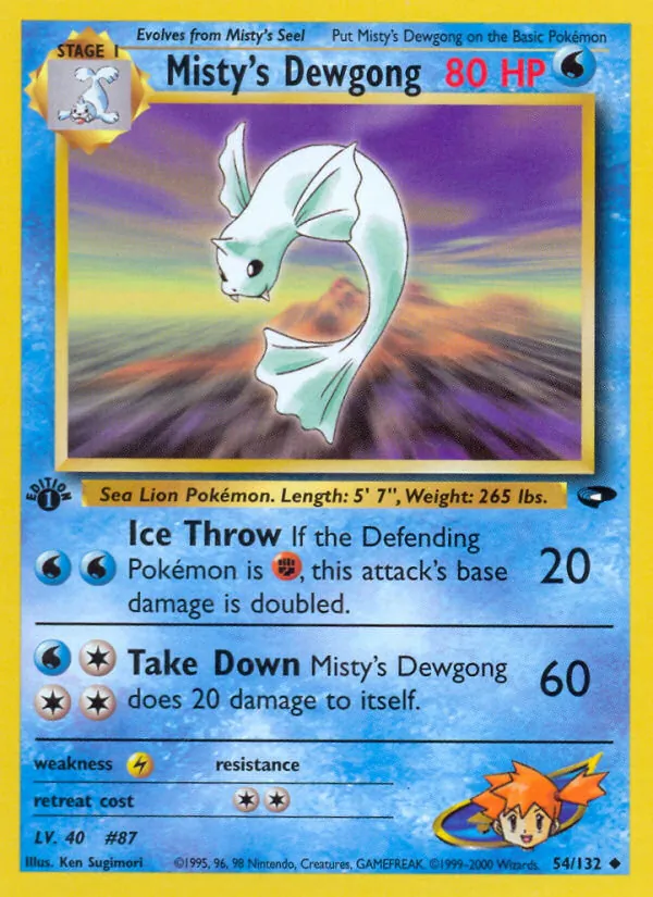 Misty's Dewgong - Gym Challenge Pokemon Card