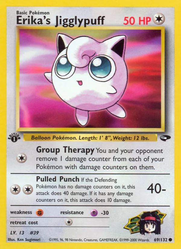 Erika's Jigglypuff - Gym Challenge Pokemon Card