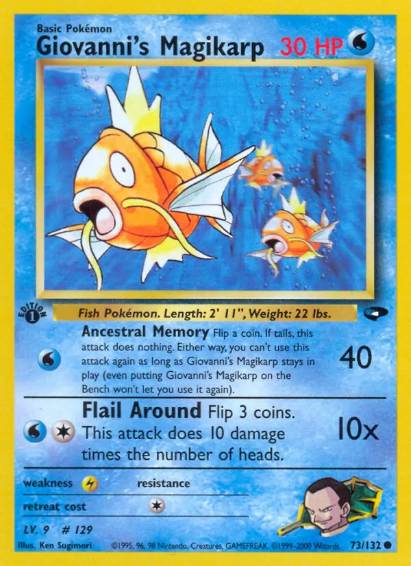 Giovanni's Magikarp - Gym Challenge Pokemon Card