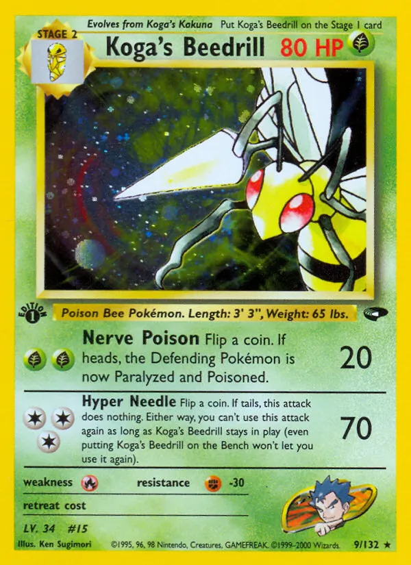 Koga's Beedrill - Gym Challenge Pokemon Card
