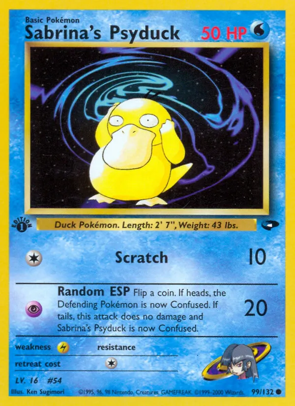 Sabrina's Psyduck - Gym Challenge Pokemon Card