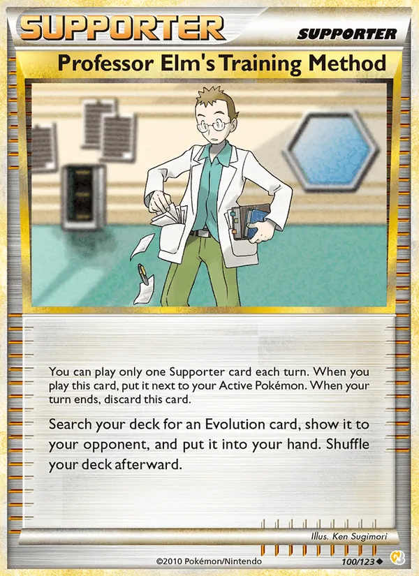 Professor Elm’s Training Method - HeartGold SoulSilver Pokemon Card