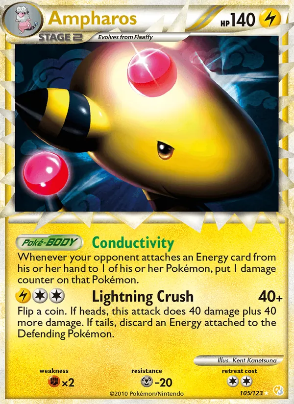 Ampharos - HeartGold SoulSilver Pokemon Card
