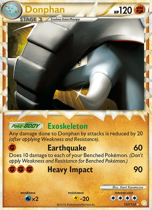 Donphan - HeartGold SoulSilver Pokemon Card