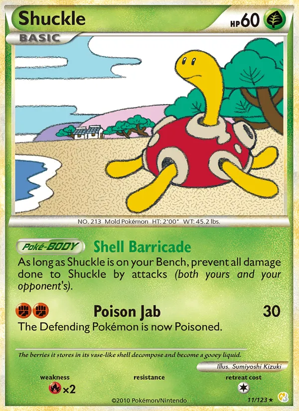 Shuckle - HeartGold SoulSilver Pokemon Card