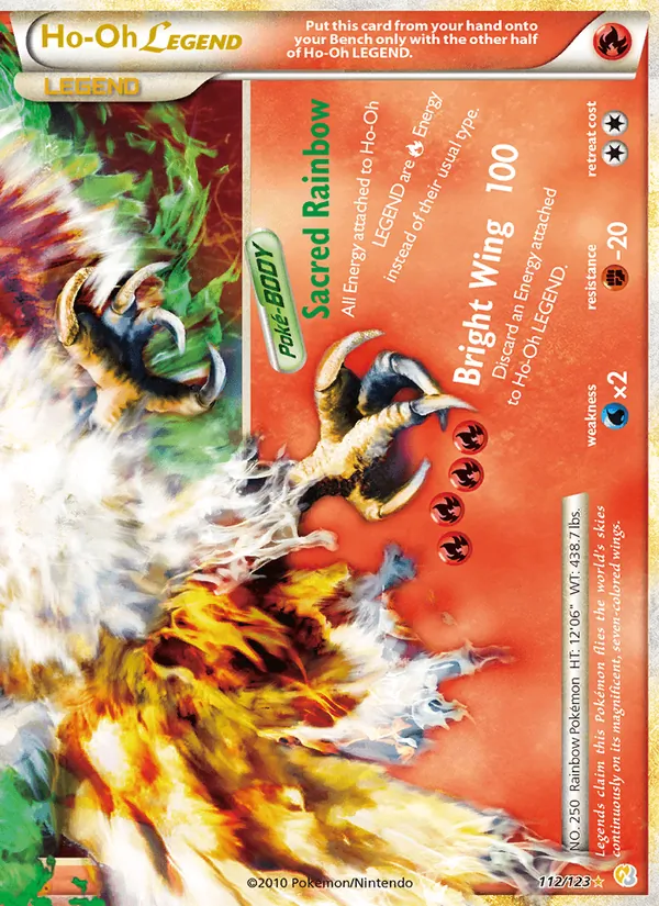 Ho-Oh LEGEND - HeartGold SoulSilver Pokemon Card