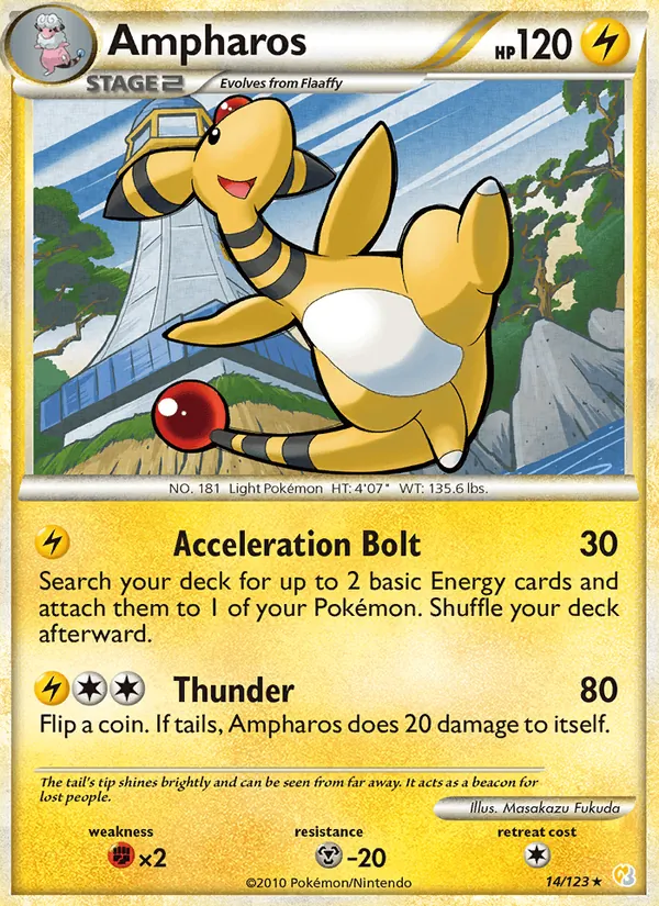 Ampharos - HeartGold SoulSilver Pokemon Card