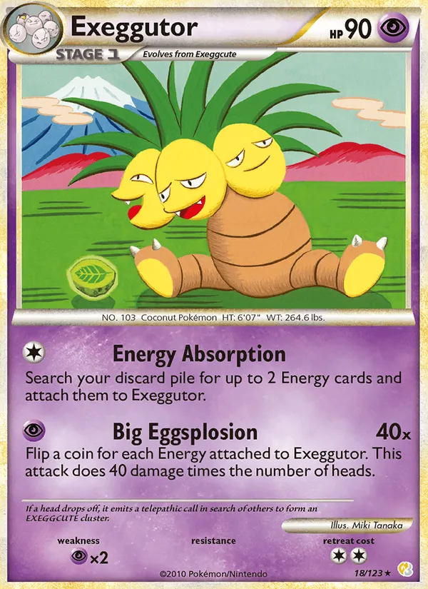 Exeggutor - HeartGold SoulSilver Pokemon Card