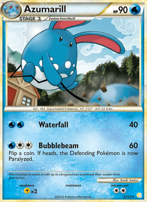 Azumarill - HeartGold SoulSilver Pokemon Card