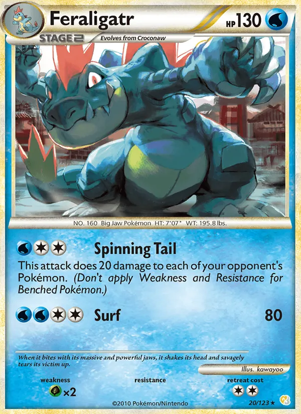 Feraligatr - HeartGold SoulSilver Pokemon Card