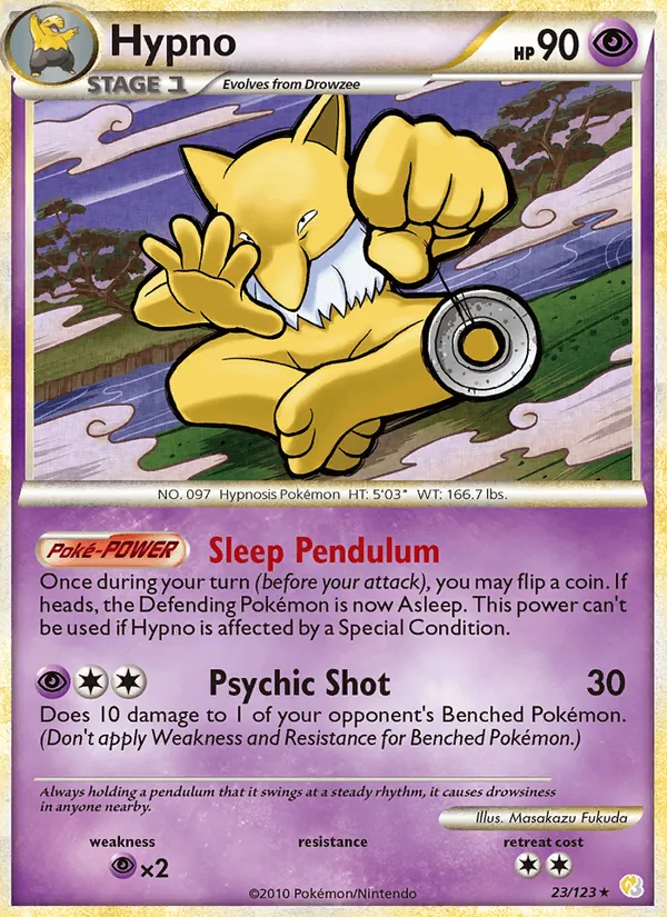 Hypno - HeartGold SoulSilver Pokemon Card