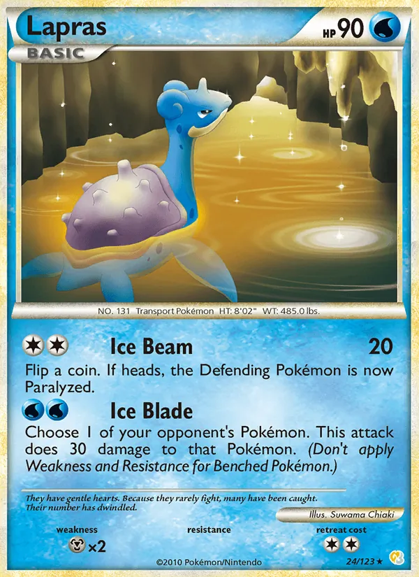 Lapras - HeartGold SoulSilver Pokemon Card