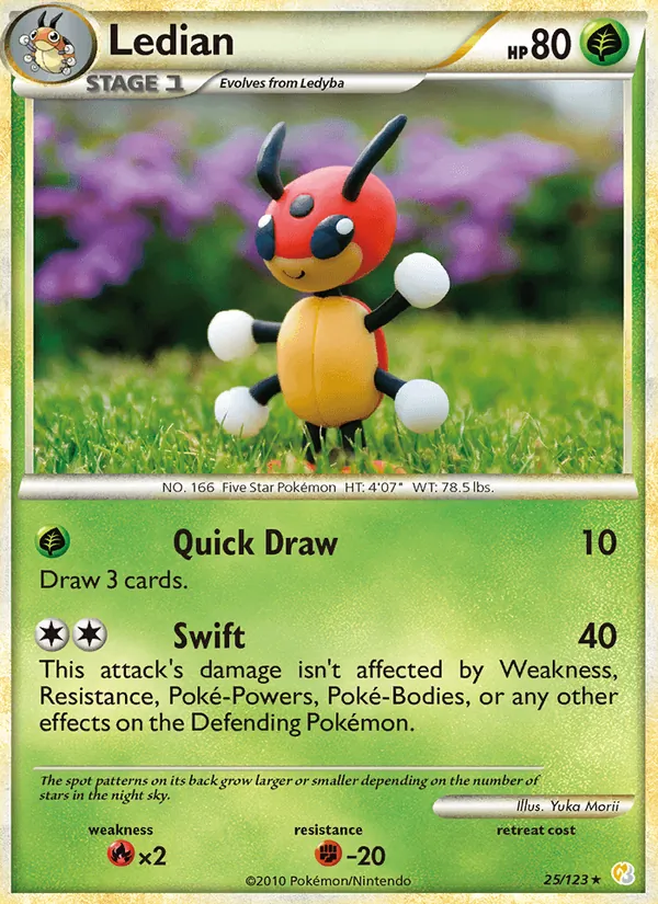 Ledian - HeartGold SoulSilver Pokemon Card