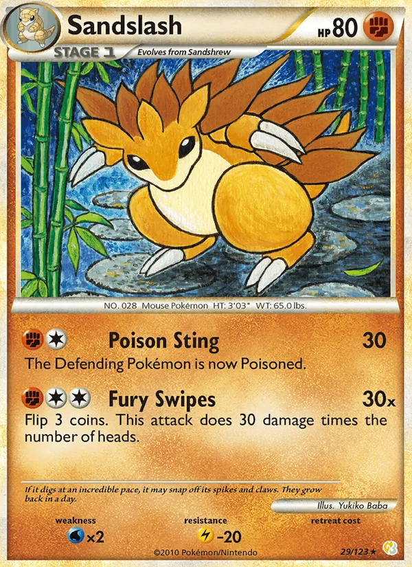 Sandslash - HeartGold SoulSilver Pokemon Card