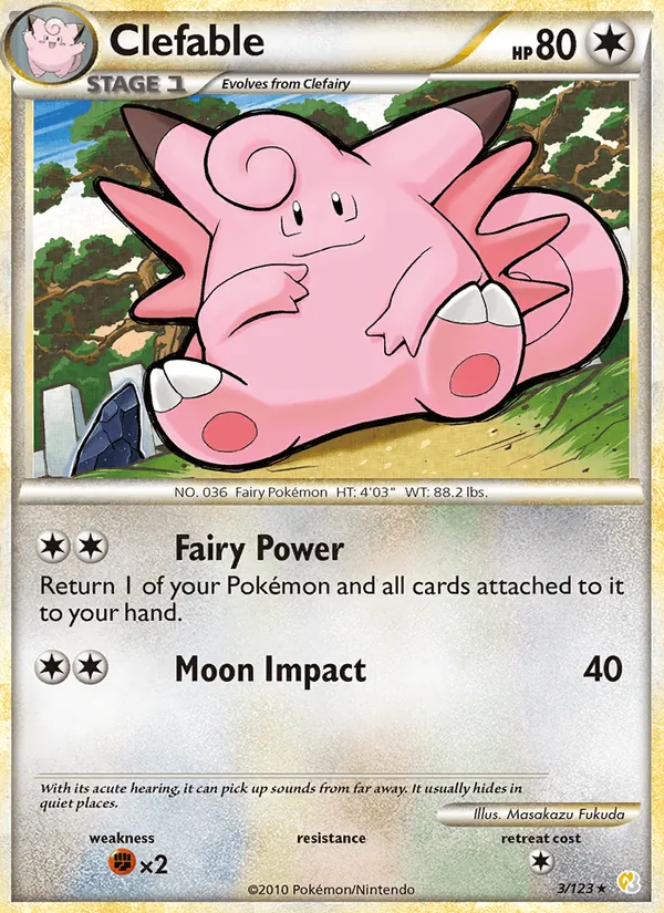 Clefable - HeartGold SoulSilver Pokemon Card