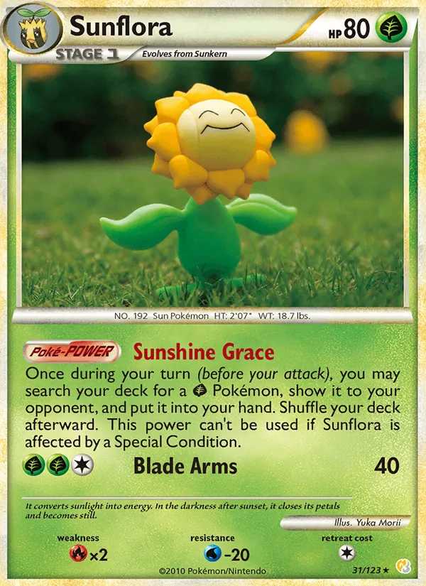 Sunflora - HeartGold SoulSilver Pokemon Card