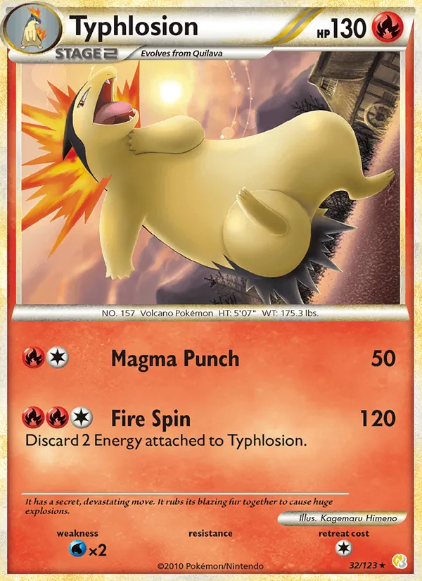 Typhlosion - HeartGold SoulSilver Pokemon Card