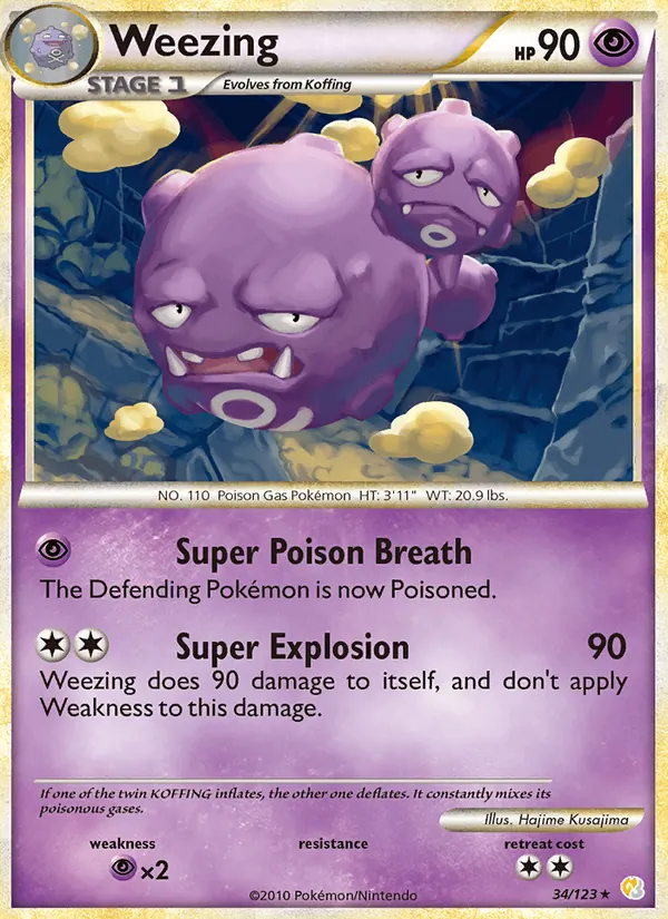 Weezing - HeartGold SoulSilver Pokemon Card