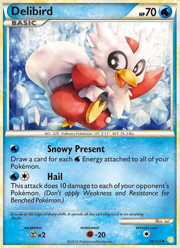 Delibird - HeartGold SoulSilver Pokemon Card