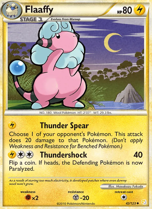 Flaaffy - HeartGold SoulSilver Pokemon Card