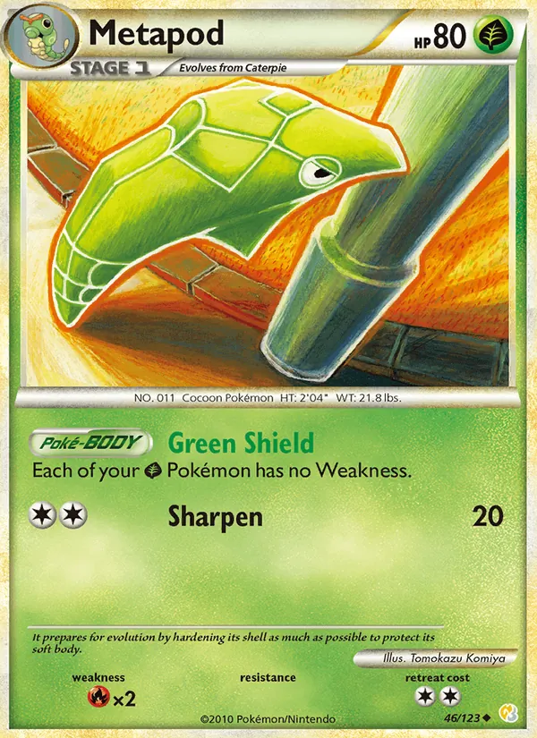 Metapod - HeartGold SoulSilver Pokemon Card