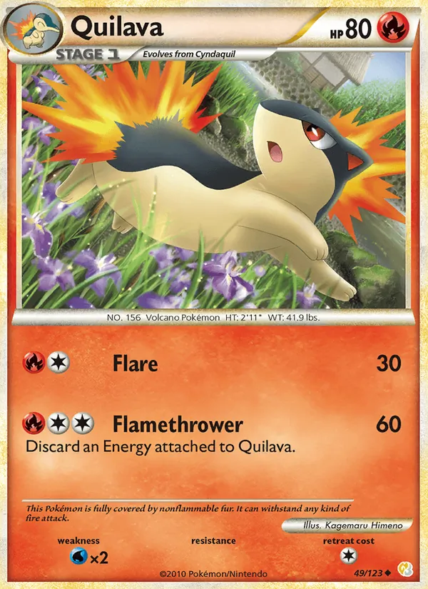 Quilava - HeartGold SoulSilver Pokemon Card