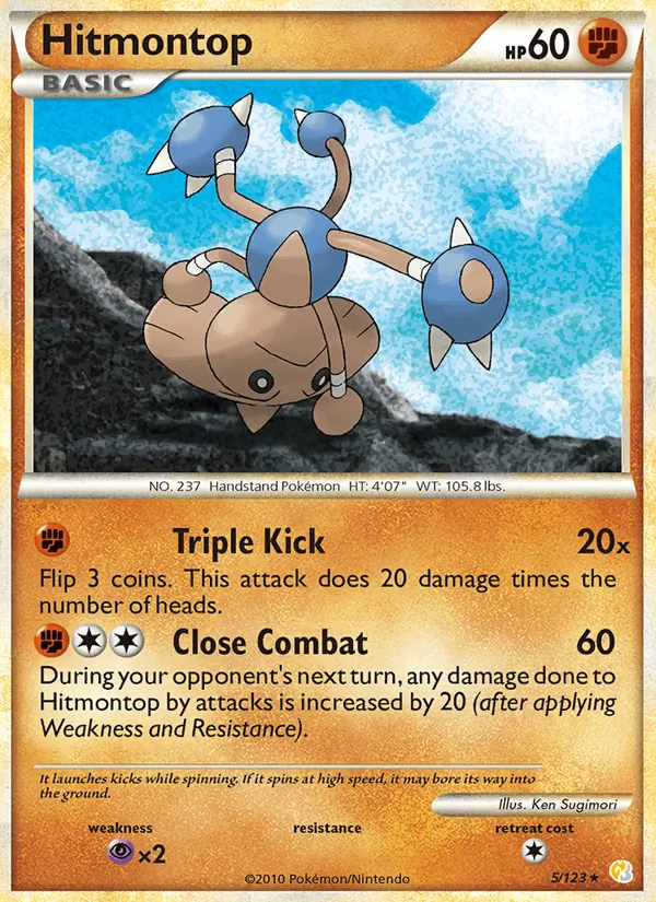 Hitmontop - HeartGold SoulSilver Pokemon Card