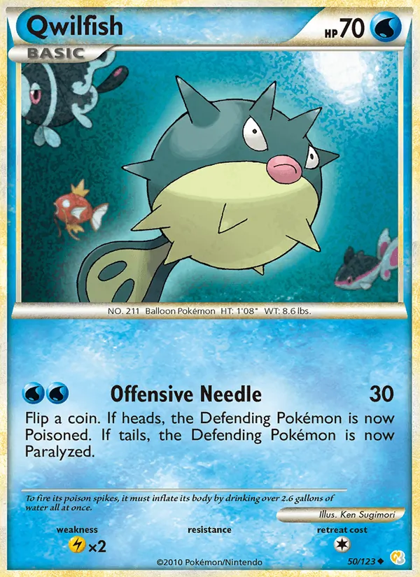 Qwilfish - HeartGold SoulSilver Pokemon Card