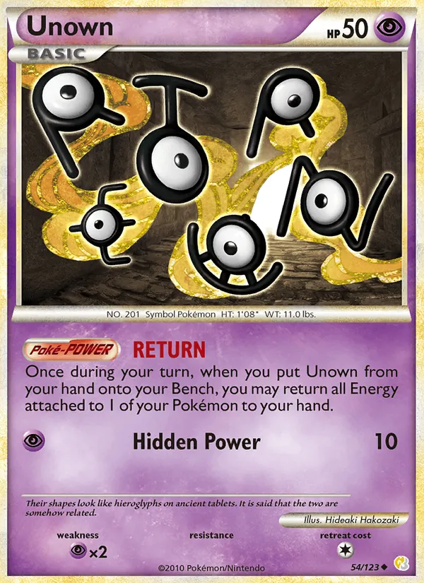 Unown - HeartGold SoulSilver Pokemon Card