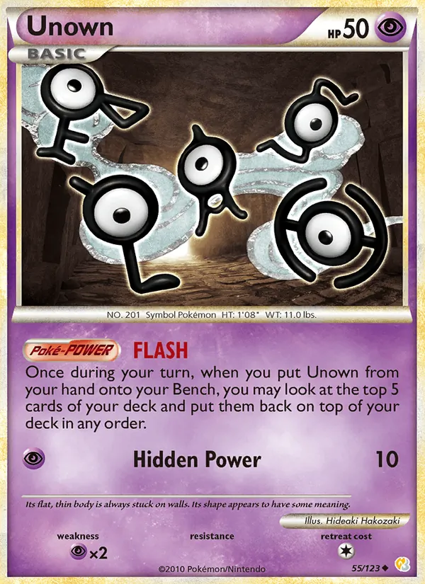 Unown - HeartGold SoulSilver Pokemon Card