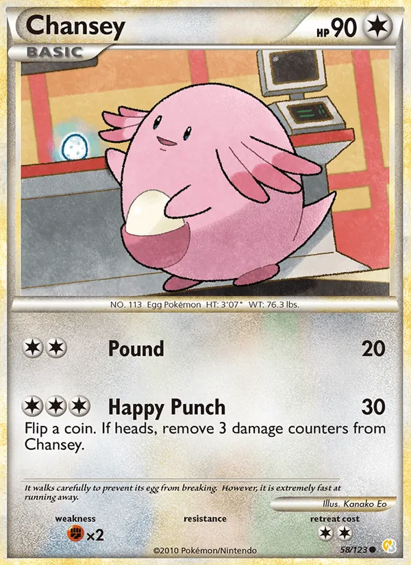 Chansey - HeartGold SoulSilver Pokemon Card