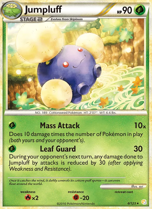 Jumpluff - HeartGold SoulSilver Pokemon Card