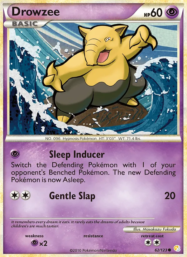 Drowzee - HeartGold SoulSilver Pokemon Card