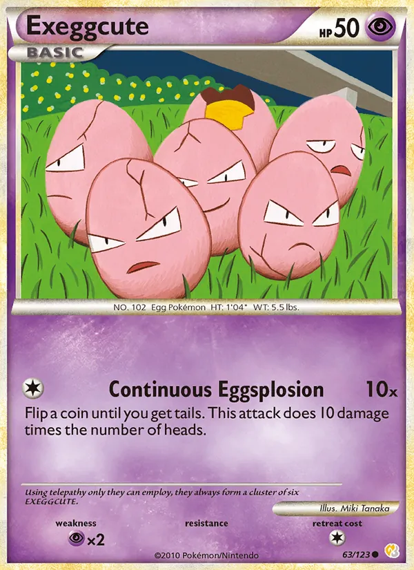Exeggcute - HeartGold SoulSilver Pokemon Card