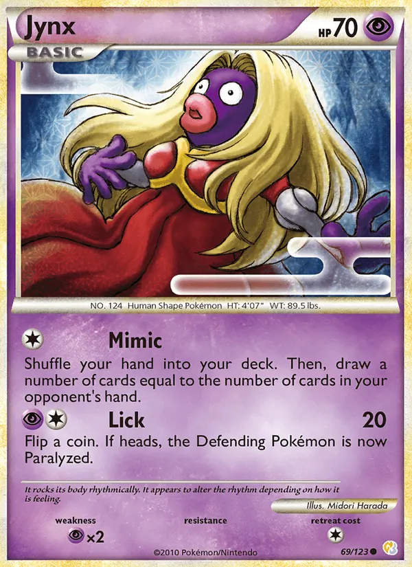 Jynx - HeartGold SoulSilver Pokemon Card