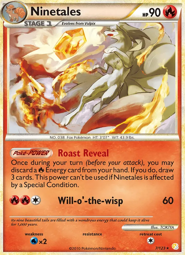 Ninetales - HeartGold SoulSilver Pokemon Card