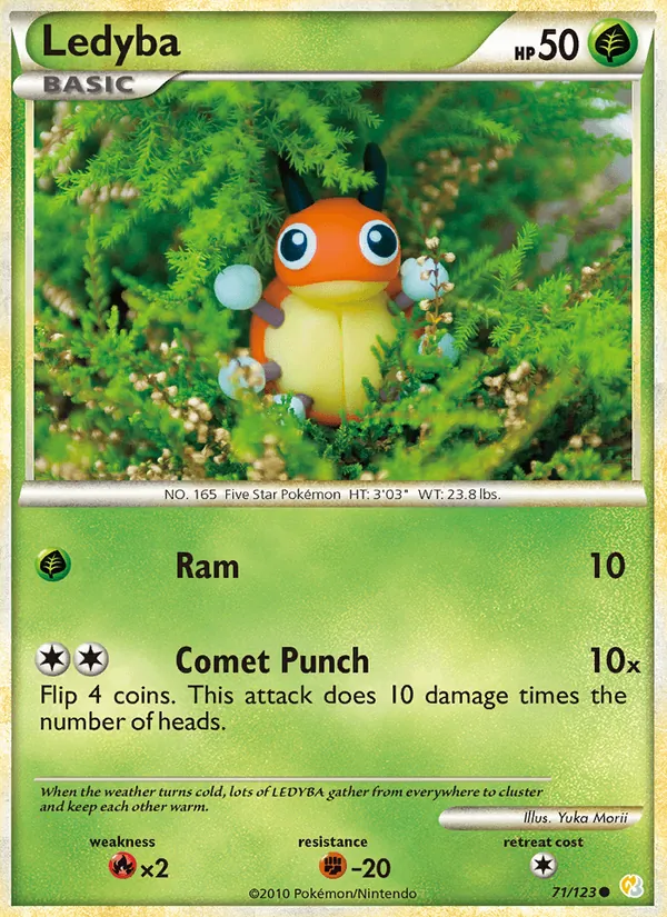 Ledyba - HeartGold SoulSilver Pokemon Card
