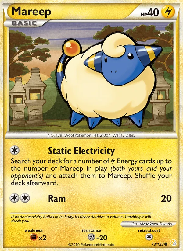 Mareep - HeartGold SoulSilver Pokemon Card
