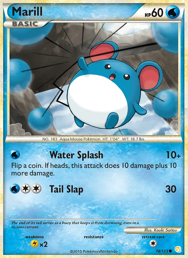 Marill - HeartGold SoulSilver Pokemon Card