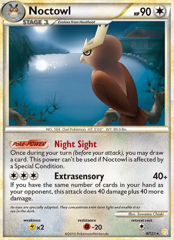 Noctowl - HeartGold SoulSilver Pokemon Card