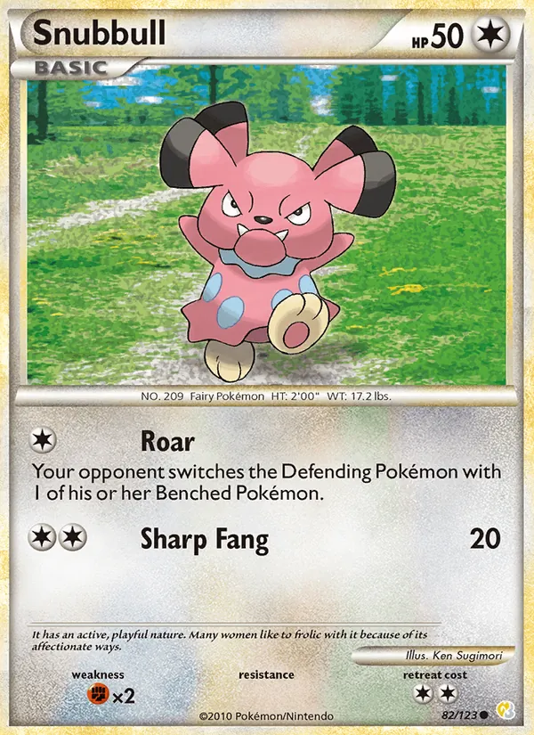 Snubbull - HeartGold SoulSilver Pokemon Card